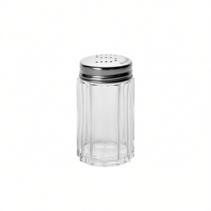 Salière Traditionnelle en Verre avec Couvercle Métallique, Lot de 10, pour la Cuisine - Product Image 2