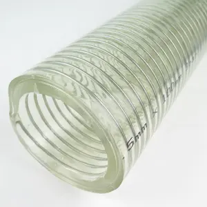 PVC Steel Wire Spiral Industrial Flexible Central Reinforced Dust Collector Collection Spring Vacuum Cleaner Stretch Hose