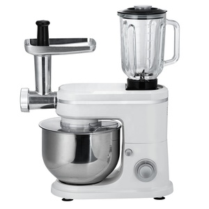 Robot culinaire multifonction 3-en-1 électrique 1500W 6L avec hachoir à viande robuste, bol mélangeur en acier inoxydable et batteur sur socle 6 vitesses - Product Image 1