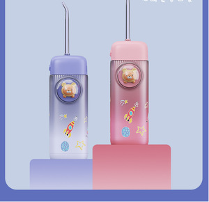 Hydropulseur Rétractable pour Enfants Motif Ours Violet / Lapin Rose, Modes Doux pour <span class=keywords><strong>Dents</strong></span> et Gencives Sensibles - Product Image 3