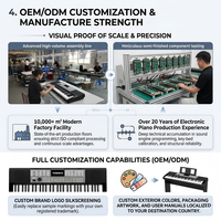 OEM/ODM TERENCE SP611 61 Key Electronic Piano Keyboard Portable Digital Organ with Built-in Speaker for Beginners Adults