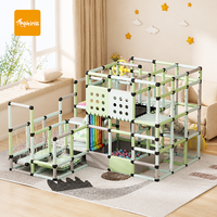 Équipement de jeu intérieur commercial, aire de jeux d'aventure multi-niveaux pour enfants, mur d'escalade, tunnel de ramassage, centre d'activités motrices grossières
