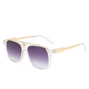 Gafas de sol SPUKA 2157 <span class=keywords><strong>estilo</strong></span> <span class=keywords><strong>aviador</strong></span> con acento metálico en forma de V, <span class=keywords><strong>lentes</strong></span> degradados, protección UV400, logotipo personalizado, lunettes, gafas - Product Image 3