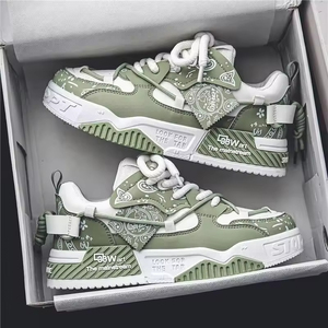 Zapatillas Deportivas de Plataforma con Cordones Transpirables de Alta Calidad para Hombre, Zapatos Casuales con Parte Superior de PU/PVC para Todas las Temporadas - Product Image 2