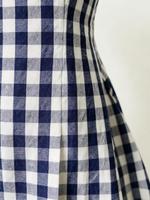 Robe tube sexy à taille haute et coupe ajustée en polyester et coton à carreaux rétro, tendance mode estivale pour femmes