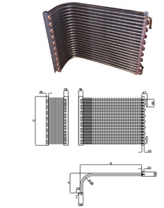 Condenseurs refroidis par air <span class=keywords><strong>Condenseur</strong></span> en cuivre pour la climatisation sur le marché indien des réfrigérateurs - Product Image 1