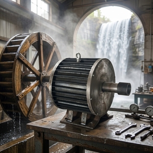 Alternatore a Magneti Permanenti (<span class=keywords><strong>PMG</strong></span>) CE per Uso Idroelettrico o Motore, a Basso Numero di Giri (Basso RPM), da 10kW, 20kW, 30kW, 50kW, anche noto come Generatore a Basso Numero di Giri - Product Image 2