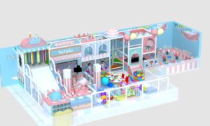 Aire de jeux intérieure pour enfants parc fort coquin avec toboggan - Product Image 6