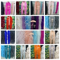 Écharpe en plumes d'autruche naturelles 5 plis, 2 m, plusieurs couleurs, en gros, pour la danse, les robes de mariée et les décorations de spectacle
