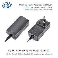 Alimentation électrique AC/DC certifiée CE UKCA RoHS, prise murale britannique, adaptateur à tension constante 60W, longueur de câble personnalisée