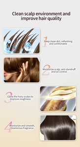 Ensemble de produits professionnels pour le soin des cheveux bouclés à l'huile d'argan, <span class=keywords><strong>shampooing</strong></span> et après-<span class=keywords><strong>shampooing</strong></span> antipelliculaire à la kératine pour les cheveux crépus - Product Image 3