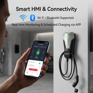 เครื่องชาร์จรถยนต์ไฟฟ้า GoodWe HCA Series ระดับ 2 กำลังไฟ 7kW 9.6kW ชนิดที่ 1 J1772 พร้อมแอปพลิเคชันอัจฉริยะ รองรับ WiFi Bluetooth Solar Plus สำหรับใช้ในสหรัฐอเมริกาและแคนาดา - Product Image 6