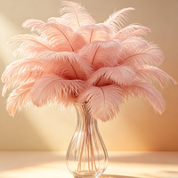 Plumes d'autruche longues teintées uniques pour fêtes, confection de chapeaux, coiffes de spectacle, costumes du Festival des Fleurs de Cerisier et du Jour des Morts