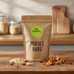 Sachets Doypack refermables personnalisés, de qualité alimentaire, à fond plat, avec encoche de déchirure, pour sachets de thé, barres de <span class=keywords><strong>muesli</strong></span> - Product Image 4