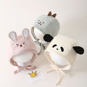 Chapeau pour bébé, motif animal, petit et mignon, protection des oreilles, coupe-vent, chaud, en polyester/coton, pour nouveau-nés garçons, printemps-automne - Product Image 2