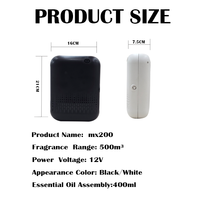 Diffuseur portable USB en plastique 2025 pour la maison, l'extérieur et l'hôtel - Fonction de minuterie de parfum contrôlée par application, capacité de 101 à 200 ml
