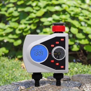 Aqualin Modèle 21076 Minuteur d'eau de jardin extérieur écologique <span class=keywords><strong>à</strong></span> piles automatique avec planification d'irrigation - Product Image 1