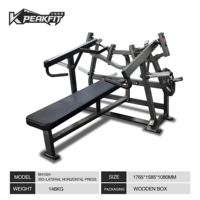 Équipement de musculation professionnel pour la musculation pectorale, banc de musculation horizontal isolaire à charge par disques pour salle de sport