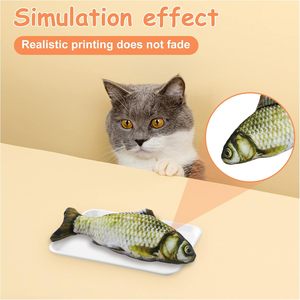 Jouet interactif pour chat, poisson réaliste en peluche électrique qui bouge et s'agit, amusant, rechargeable par USB, pour mordre, mâcher et exercer, jouet en forme de poisson-chat - Product Image 3