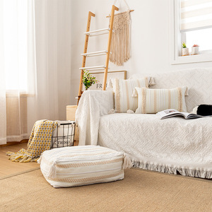 <span class=keywords><strong>Coussin</strong></span> de sol <span class=keywords><strong>rond</strong></span> en tissu à rayures marocaines, style bohème, décoratif, <span class=keywords><strong>coussin</strong></span> de siège <span class=keywords><strong>mandala</strong></span> pour la décoration de la maison avec des glands, 18 x 18 x 16 pouces - Product Image 3