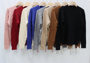 Maglione Personalizzato OEM per Donna, Serie Twist, Tinta Unita, Casual, Maniche Lunghe, <span class=keywords><strong>Su</strong></span>éter Para Mujer Tejido - Product Image 6