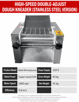 Machine à rouler la pâte silencieuse pour bureau, machine à nouilles anti-noircissement, outil de cuisine compact pour la préparation de pains, raviolis et nouilles
