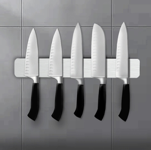 Support de bloc de couteaux magnétique mural et durable en acier inoxydable Support de bande magnétique auto-<span class=keywords><strong>adhésif</strong></span> pour barre de cuisine - Product Image 1