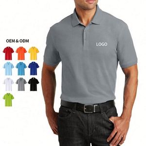 T-shirts Polo pour Hommes en Coton Doux à Prix Abordable, Polo à Manches Courtes Uni pour Logo Personnalisé - Product Image 1