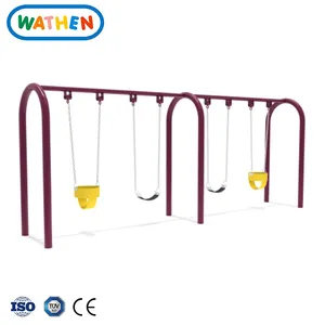 4 Chỗ Ngồi Swing Ghế Trung Quốc Nhà Cung Cấp An Toàn Đáng Tin Cậy Ngoài Trời Cho Trẻ Em Đồ Nội Thất Ngoài Trời Kim Loại