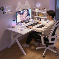 Ensemble table et chaise de jeu YOUTAI moderne et simple avec rangement, en métal carbone et MDF, pour bureau d'ordinateur à domicile et décoration de pièce.