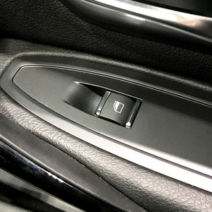 Autocollant rectangulaire auto-adhésif argenté brillant pour boutons de commande de fenêtre Bmw, pour X1 X3 X4 1 3 4 5 7 Series - Product Image 1