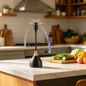 Ventilateur de table rechargeable en plastique ABS, sûr et robuste, pour éloigner les mouches, avec pales souples, ultra-silencieux, écologique et portable pour la maison et la cuisine - Product Image 3