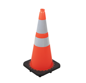 Venta al por mayor 75CM Cono de PVC reflectante naranja <span class=keywords><strong>con</strong></span> base negra 75cm <span class=keywords><strong>Conos</strong></span> reflectantes de PVC de seguridad vial <span class=keywords><strong>Conos</strong></span> de tráfico <span class=keywords><strong>con</strong></span> reflectante - Product Image 3