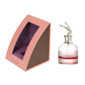 豪华独特的玻璃香水样品盒与粉红色喷雾30毫升圆瓶水晶油香水Botella De 2毫升
