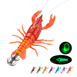 WEIHE 15.5g Leurre <span class=keywords><strong>de</strong></span> pêche crevettes à coulée lente, leurre dur bionique avec hameçons pour poissons d'eau salée - Product Image 1