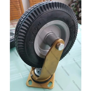 10 Zoll Schwerlast-Schwenkrolle mit <span class=keywords><strong>PU</strong></span>-Schaum und Bremse 3.00-4 - Product Image 3