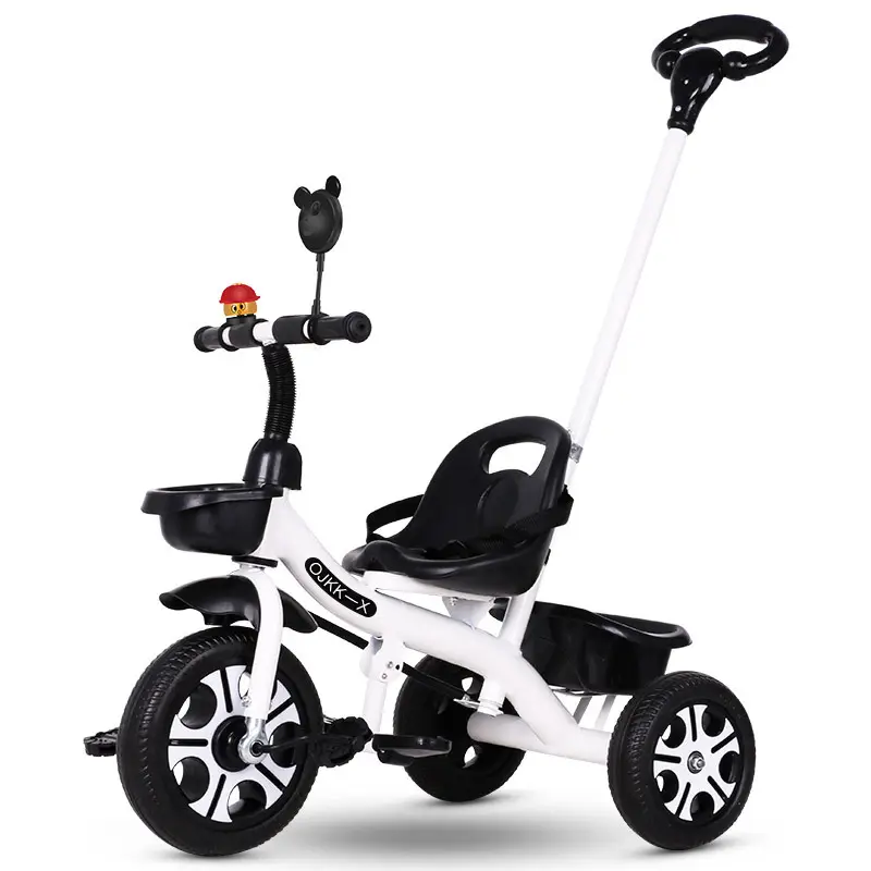 Offre Spéciale enfant poussette tricycle hauteur réglable trois roues pédale bébé poussette tricycle