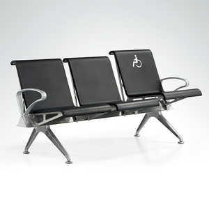 Mingle furnitur rumah sakit Modern ruang tunggu pasien 4-tempat duduk lembut PU kursi tunggu bandara - Product Image 2