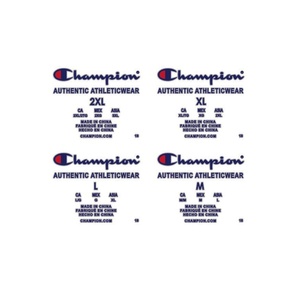 ป้ายยี่ห้อสั่งทำ ป้ายรีดร้อนพิมพ์สกรีน ป้ายดูแลรักษาเสื้อผ้า ป้ายคอเสื้อสำหรับเสื้อยืด - Product Image 1