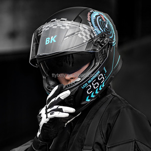 Casco <span class=keywords><strong>de</strong></span> motocicleta <span class=keywords><strong>de</strong></span> cara completa ABS profesional, visera doble, diseño ligero ventilado para todas las estaciones, nueva condición aprobada por DOT - Product Image 1