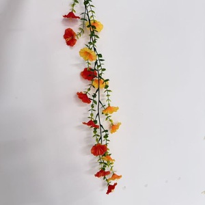 ดอกไม้ประดิษฐ์เฉียงซิง สีเหลืองมะนาว สีส้ม สีแดง พลาสติก สำหรับตกแต่งผนังภายนอกบ้านหรือระเบียง - Product Image 4