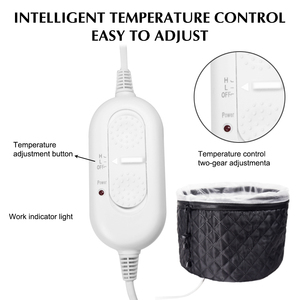 Gorro de Vapor Térmico Portátil para el Cabello, Tratamiento SPA, Gorro Nutritivo con Control de Temperatura Ajustable para Uso Doméstico - Product Image 4