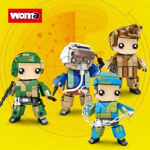 TOYS C0854 Children Day Kids Birthday Gifts Plastic Small Building Block Soldier <b>Action</b> <b>Figure</b> Family Game - Product Image 5