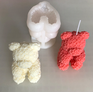 Stampo in Silicone Ecologico a Forma di Orsacchiotto per Torte, Regali di San Valentino e Matrimonio, <span class=keywords><strong>Decorazione</strong></span> Casa, Stampi 3D per Rose e Fiori d'Amore - Product Image 2
