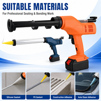 Pistolet à mastic sans fil prêt pour le chantier, distribution uniforme, effort réduit, outil de calfeutrage ergonomique, pistolet à calfeutrage stable pour la construction