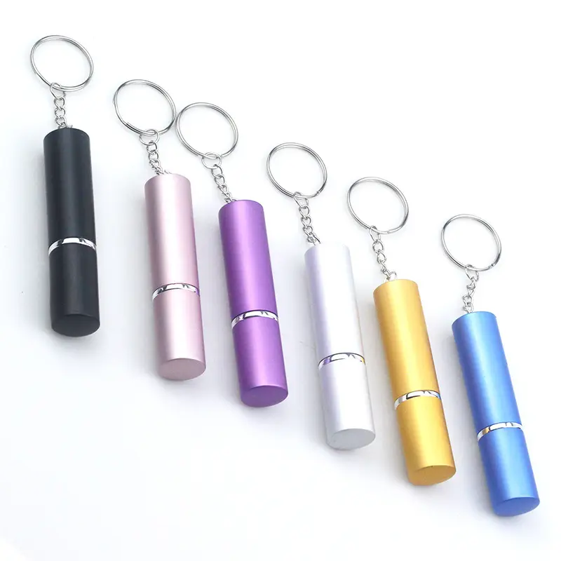 Customization Portable Press Spray Solid Color Atomizing Sprayer 10mm Perfume Bottle Key Ring