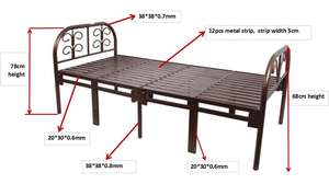 Cadre de lit pliant pour étudiants, résistant et robuste, en plastique - Product Image 2