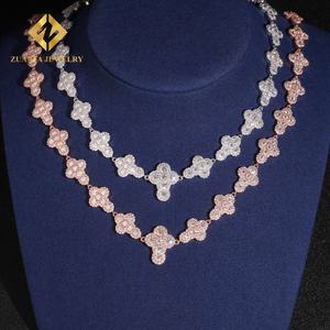 Chaîne cubaine en moissanite de 13 mm, collier chaîne cubaine, hip-hop, glacé, diamant en moissanite, argent sterling 925 avec GRA - Product Image 1