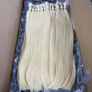 Producto Remy Hairshop Color Ombre Blanco Extensión de cabello a granel Recto Muy alta calidad Sin enredos Genius Weft Ready en stock - Product Image 6