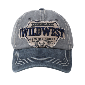Syh1778 Washed Vintage Wildwest Cowboy Baseball Cap Customize Logo Sport Custom Hat Polyester/Cotton Metal Buckle Common Spring - Product Image 1